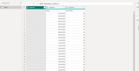 Excel Sheet First Column Blank
