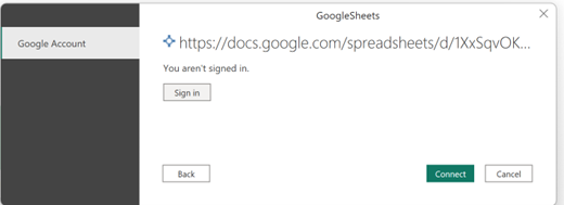 You aren’t signed in Powerbi